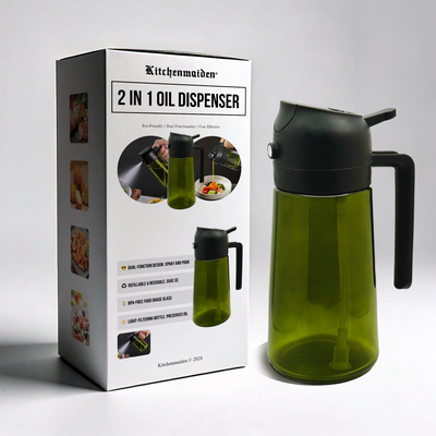 Kitchenmaiden®️ 2-in-1 Oil Dispenser